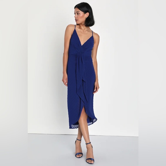 Lulus Dresses & Skirts - Lulu's Blue Midi Dress
